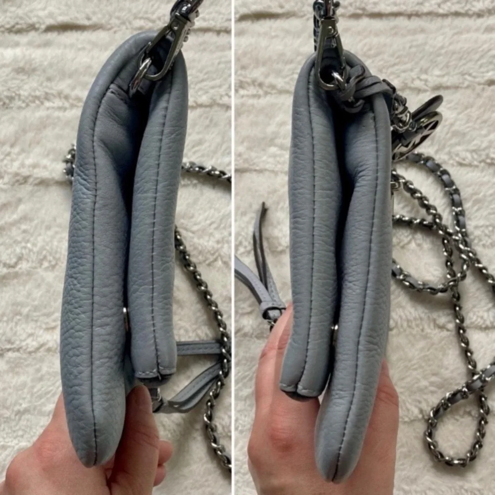 Michael Kors Corrine Crossbody Bag Dove Grey Leather - Picture 9 of 17